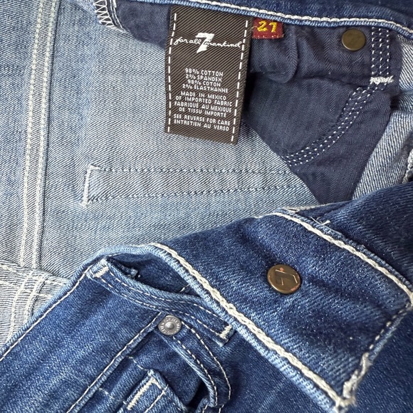 7 For All Mankind Women’s Bootcut Dark Blue Jeans (size 27) - Picture 6 of 7